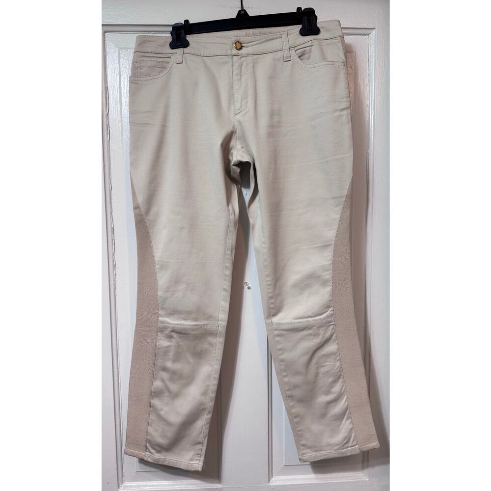 Auth. Louis Vuitton Khaki Capri Cotton Blend Pants Size 42